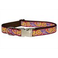 Flyfree Circles And Waves Dog CollarPink & Orange Small FL922406